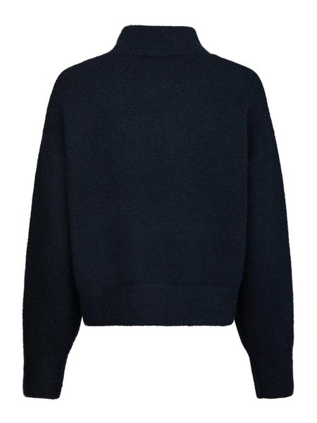 Paulina knit blouse navy