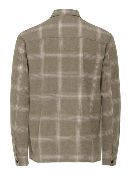 ONSAIDEN CHECKED TWILL SHIRT