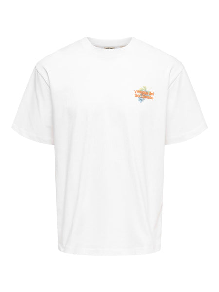 ONSFRED LIFE RLX SS PRINT TEE