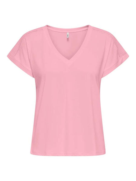 ONLFREE LIFE S/S V-NECK LACE