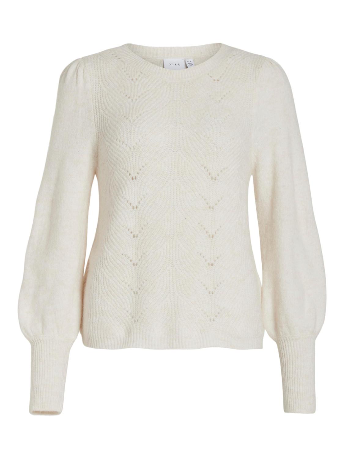 VICLEO NEW L/S O-NECK KNIT TO