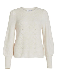 VICLEO NEW L/S O-NECK KNIT TO