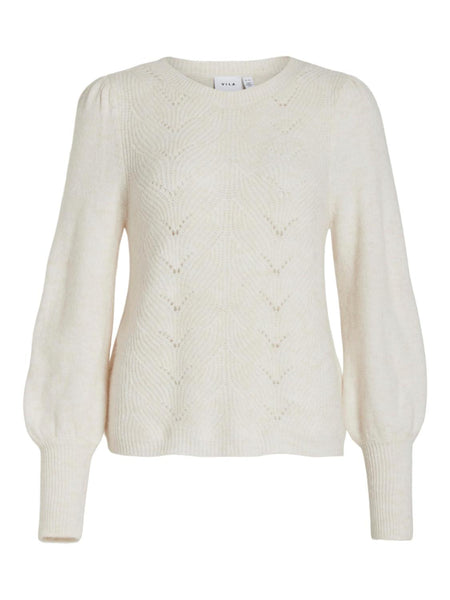 VICLEO NEW L/S O-NECK KNIT TO