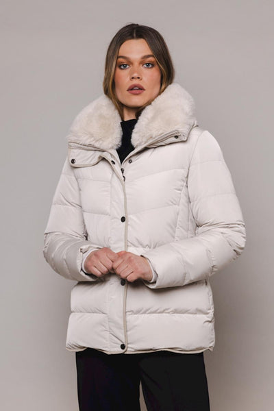 Padded jacket faux fur jacoba