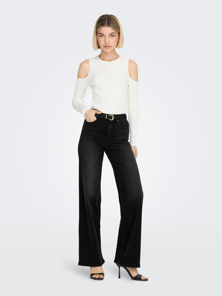 ONLMADISON BLUSH HW WIDE DNM