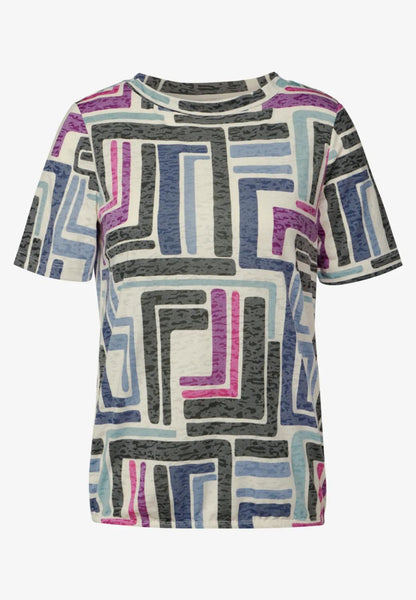 TOS Multicolor Printed Burn O
