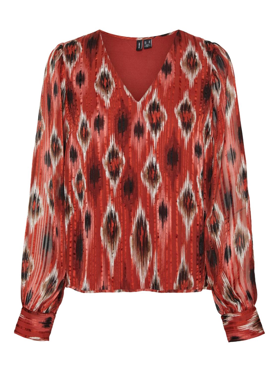 VMEDNA L/S TOP WVN BTQ