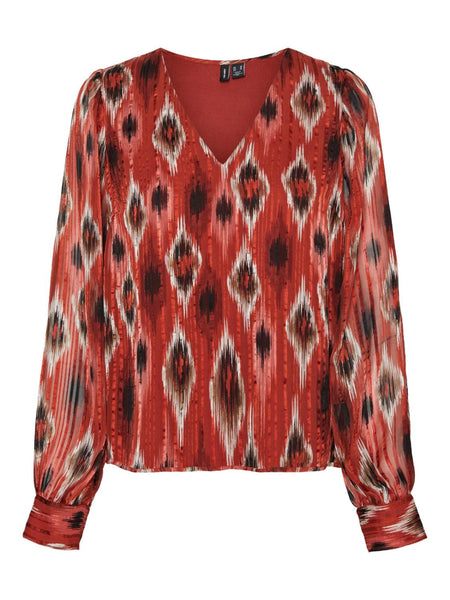VMEDNA L/S TOP WVN BTQ