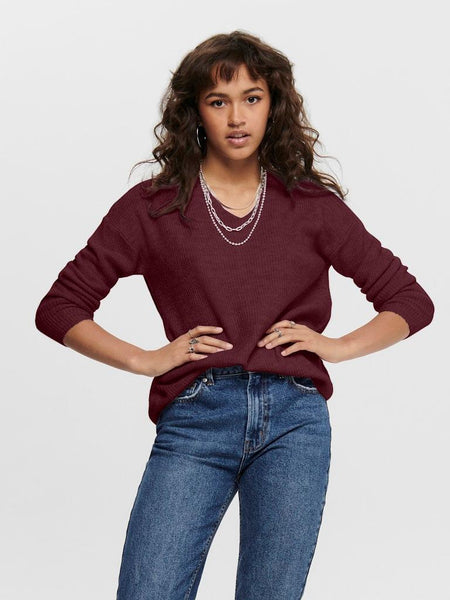 ONLCAMILLA V-NECK L/S PULLOVE