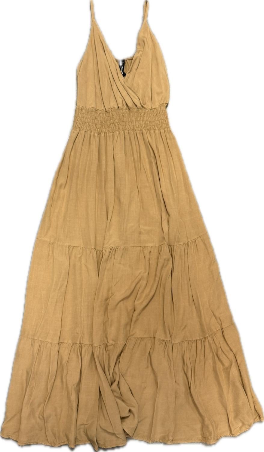 Dress long viscose sand