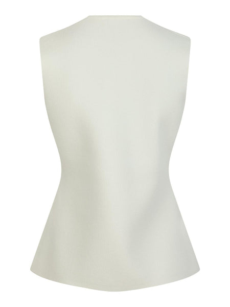 Sway knit waistcoat off white