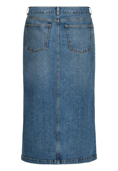 Skirt olia-sk mid blue wash