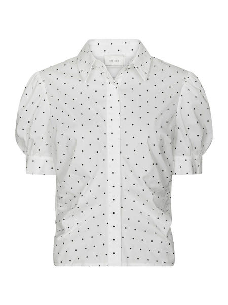 Frannie dot shirt off white