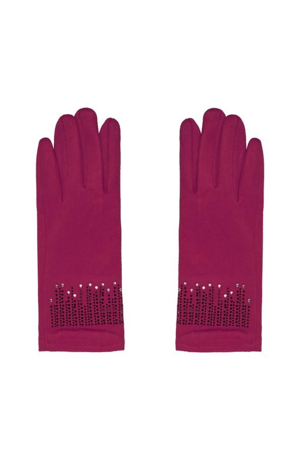 Gloves stones fuchsia
