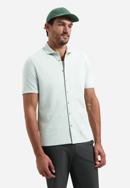 Shirt s/s melange seagreen