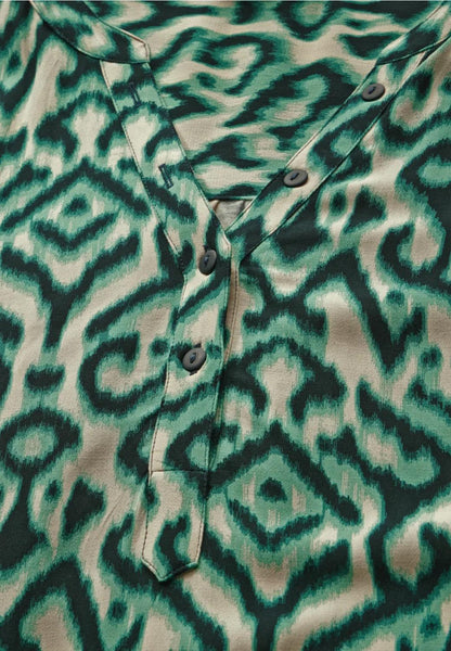 printed mat-mix shirt w.butto