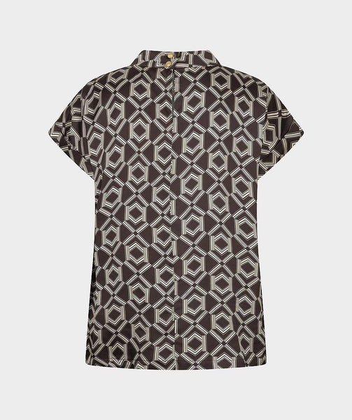 Blouse s/slve Warm Cacao