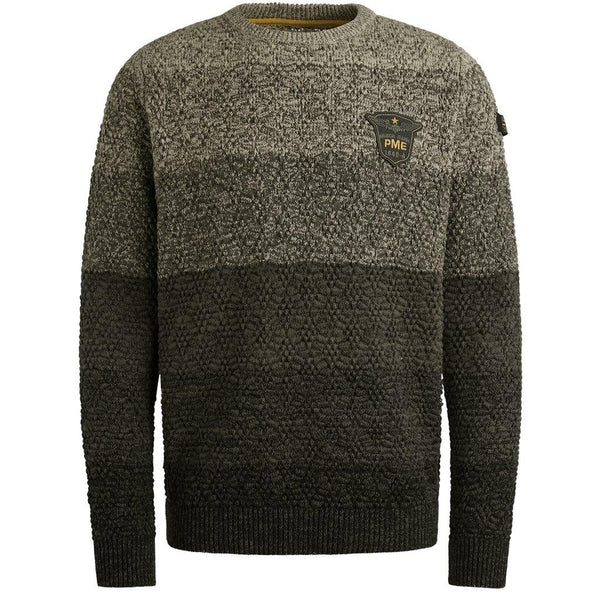 R-neck gradient knit