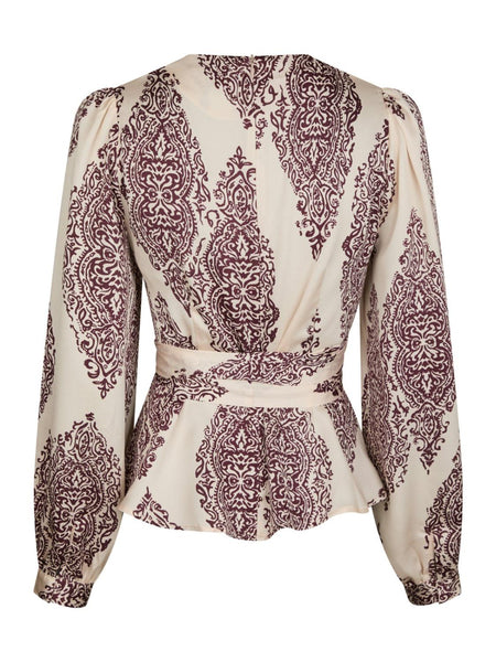 Rista paisley blouse burgundy