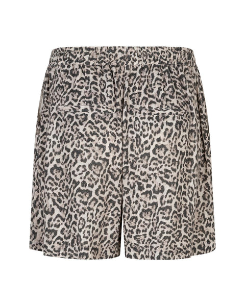 Claudette Short Linen leopard