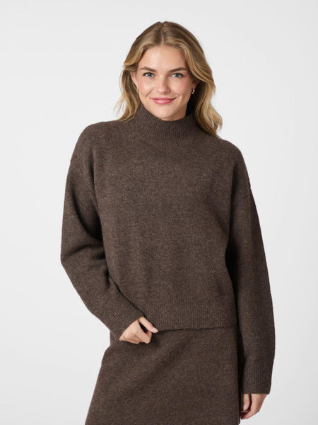 Pauline knit blousse brown