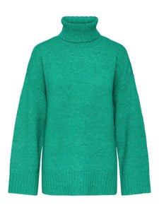 PCNANCY LS LOOSE ROLL NECK KN