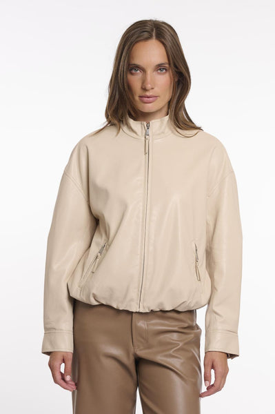 Blouson jacket with button clo