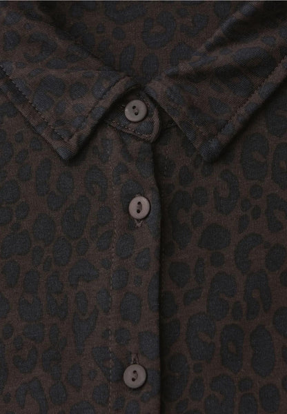 LTD QR printed jersey blouse 