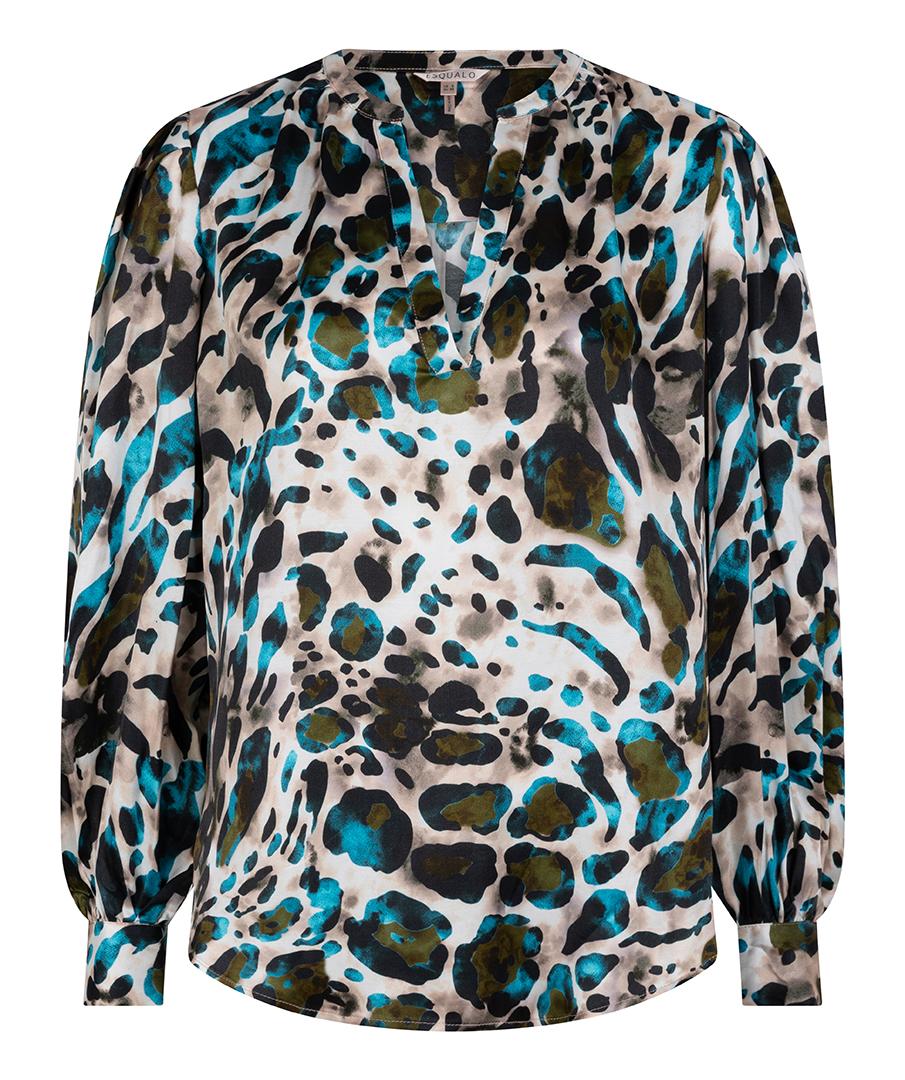 Blouse V-neck animal roots