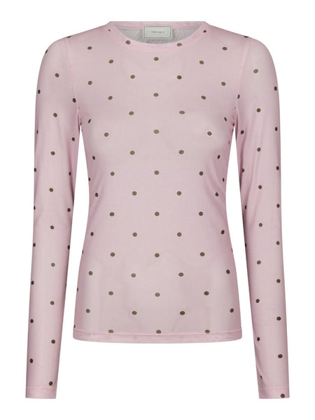 Ella space dot blouse pink