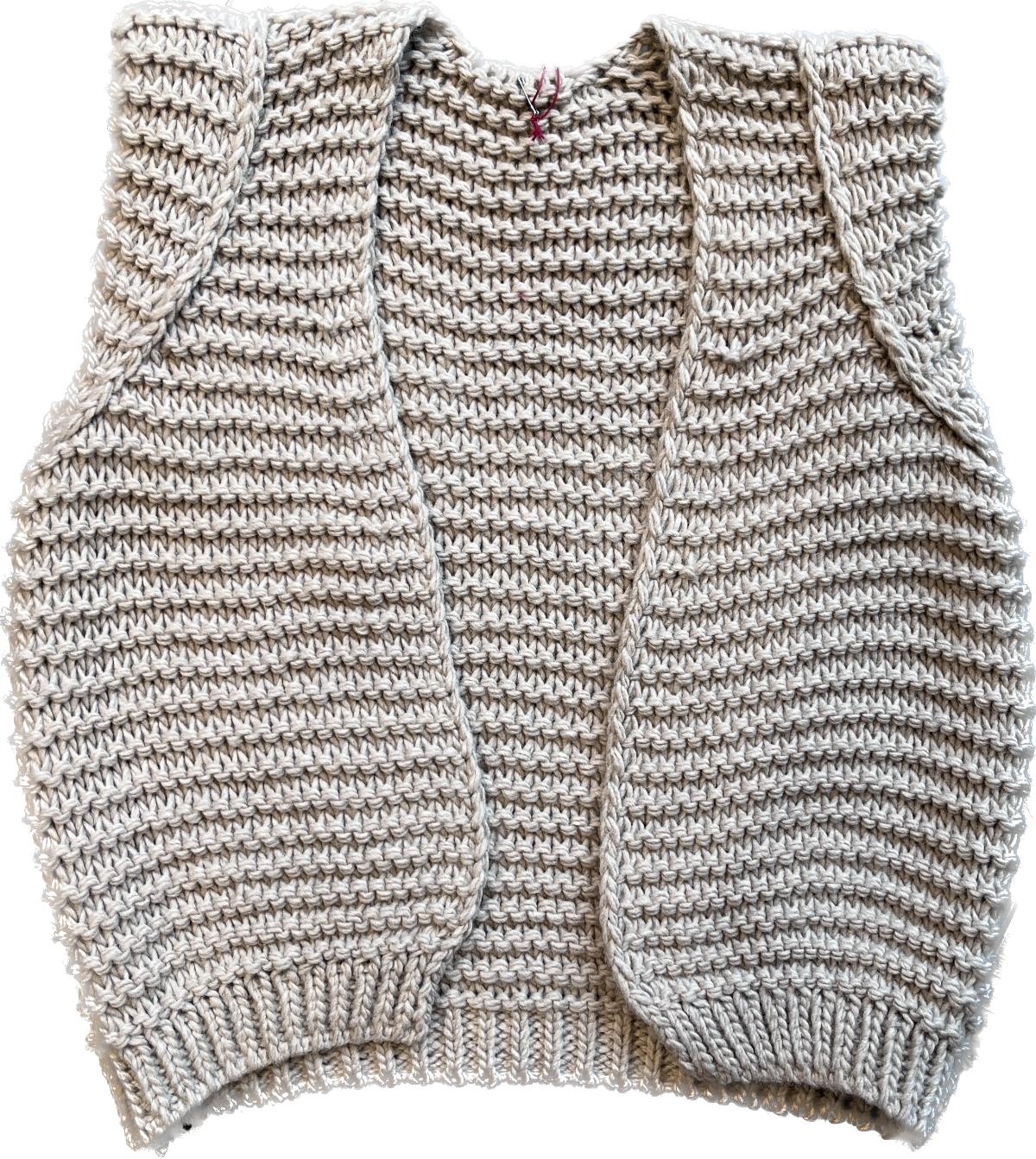 Gilet gebreid taupe