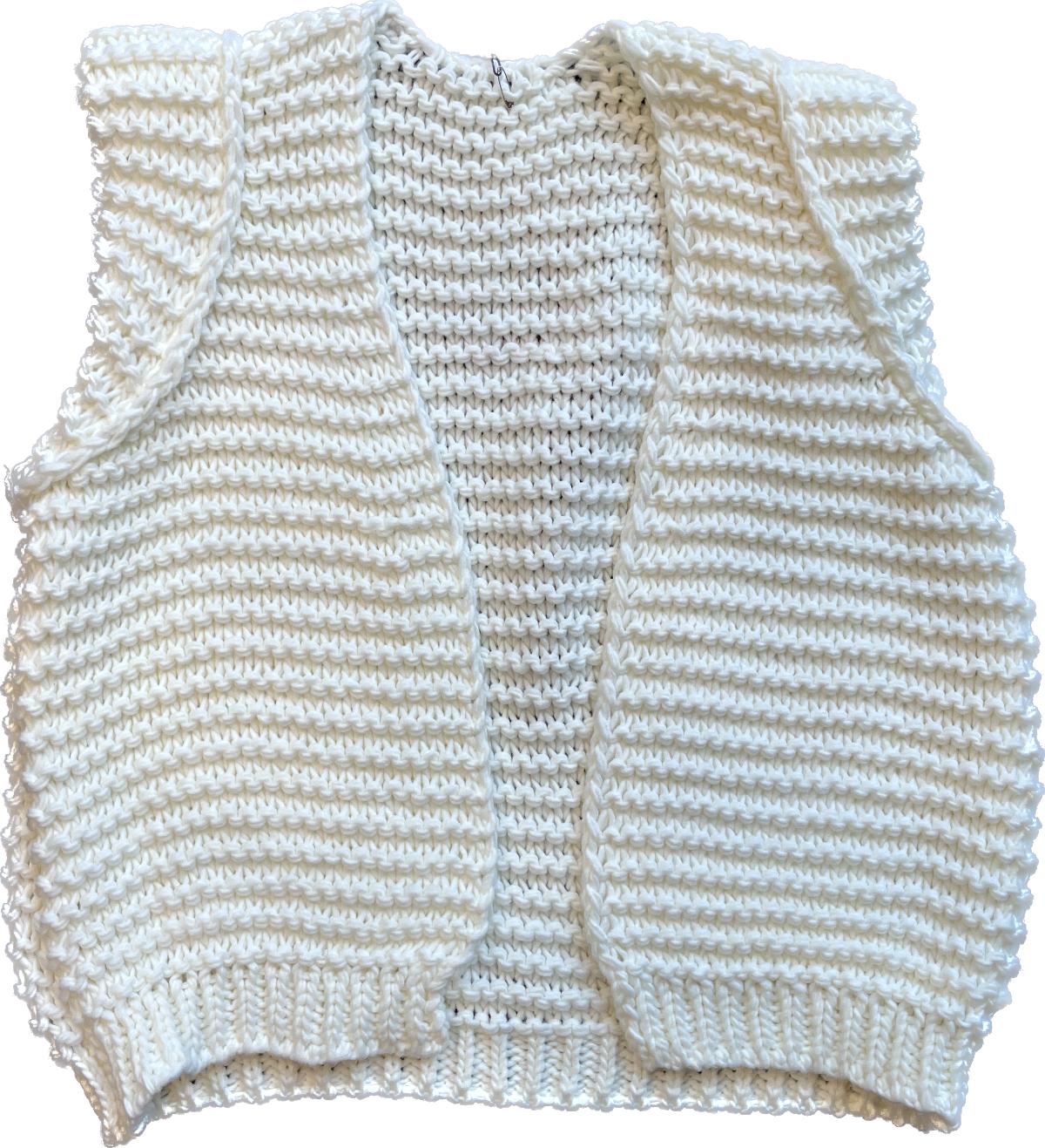 Gilet gebreid wit