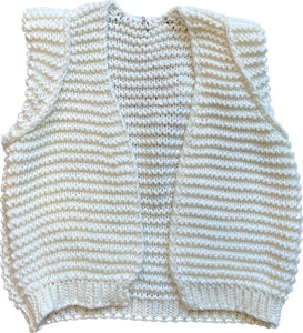 Gilet gebreid wit