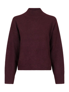 Pauline knit blousse wine