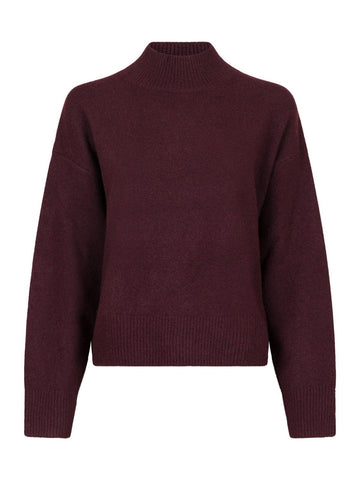 Pauline knit blousse wine