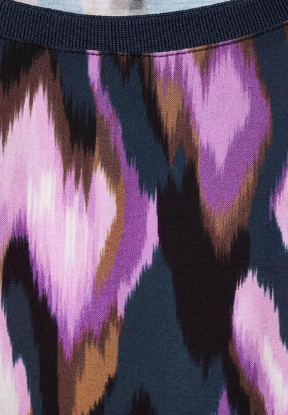 printed mat-mix shirt w.rib d