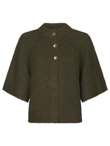 Benut fluffyknit cardigan army