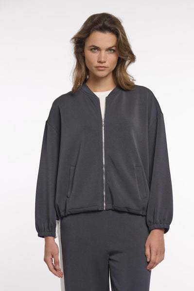 Balloon sleeve jacket with fro