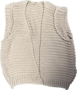Gilet gebreid ecru