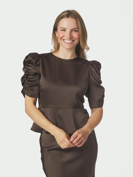 Benua heavy sateen blouse