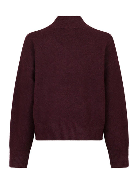 Pauline knit blousse wine
