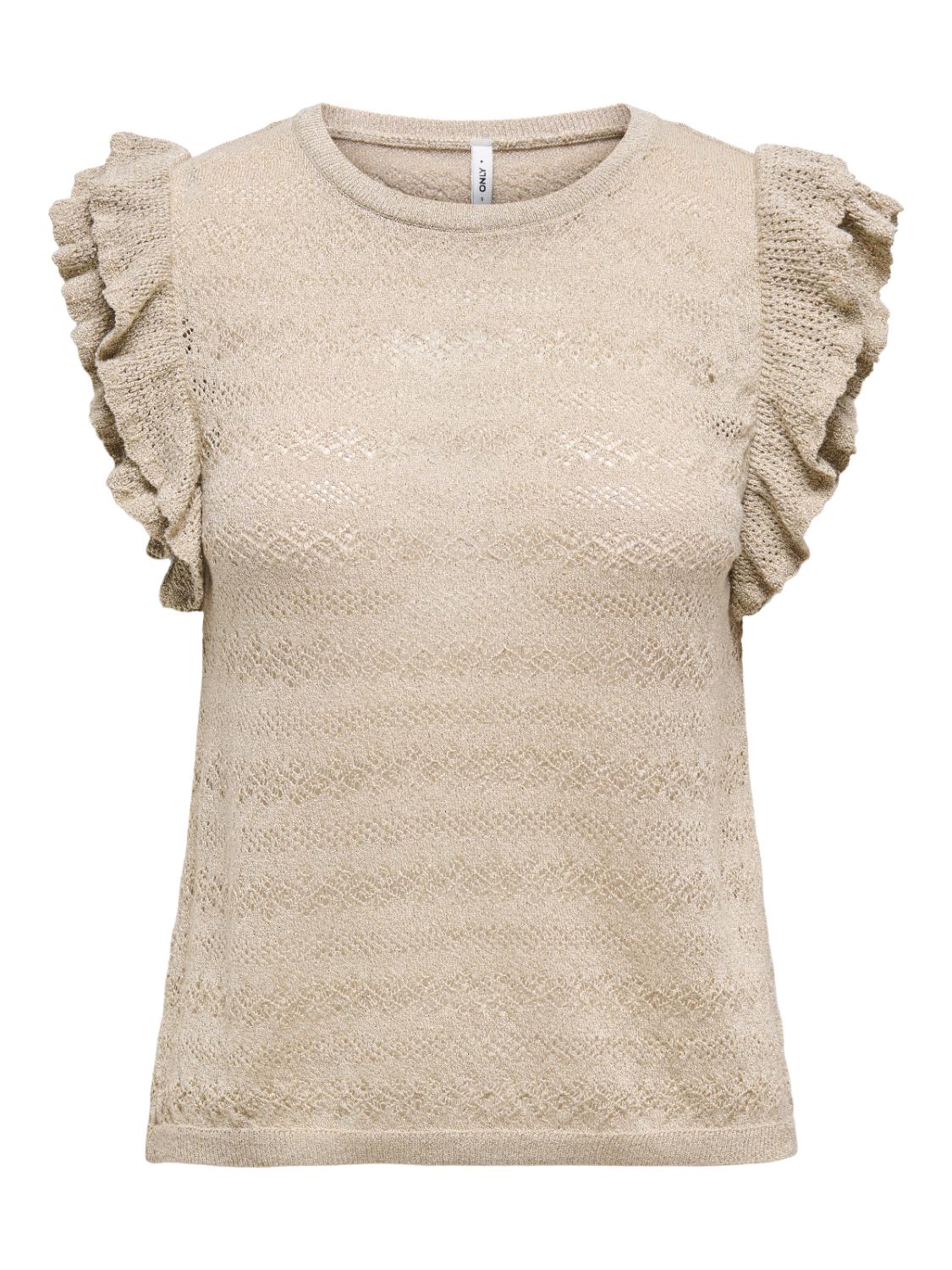 ONLAGA SL GLITTER O-NECK TOP