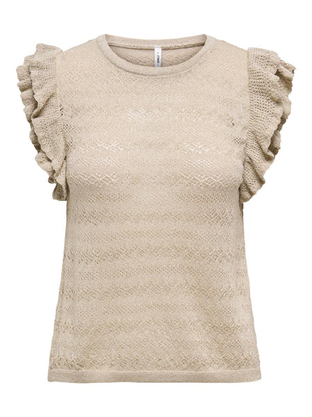 ONLAGA SL GLITTER O-NECK TOP