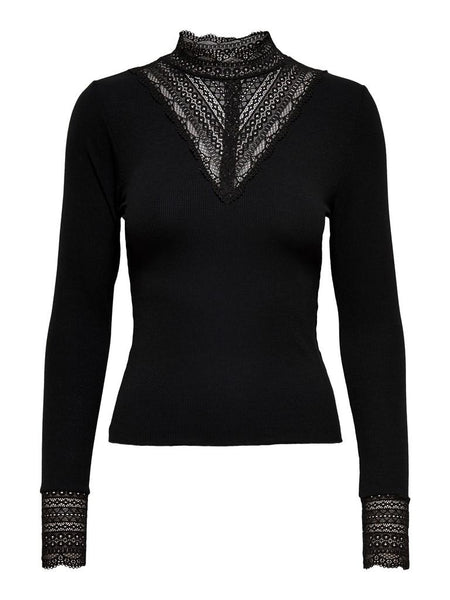 ONLTILDE L/S HIGH NECK LACE T