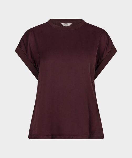 T-shirt roll up slve satin
