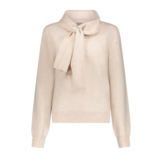 Pullover with scarf