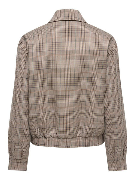 ONLURSULA CHECK BOMBER JACKET