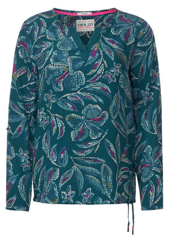 Multicolor Split Neck Blouse