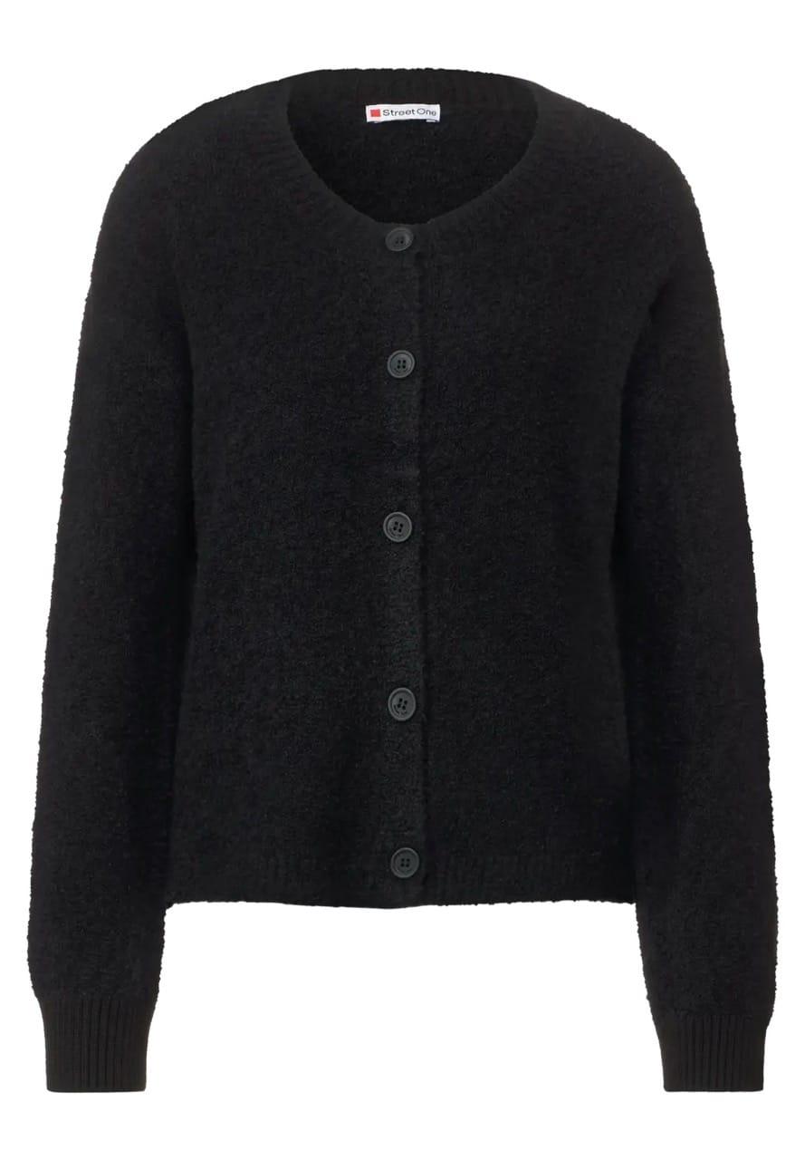 boucle mix cardigan