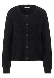boucle mix cardigan